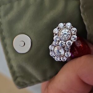 Judith Ripka Sterling Silver Flower Diamond-like Earrings